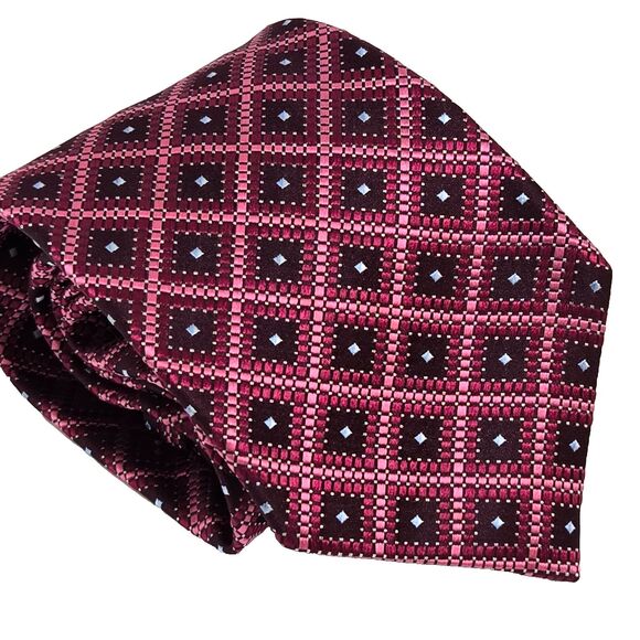 Ermenegildo Zegna Mens Tie Geometric Silk Made Italy Modern Designer 58x3.5 - Picture 1 of 6